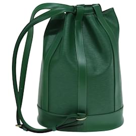 Louis Vuitton-Bolsa tiracolo LOUIS VUITTON Epi Randonnee PM Verde M52354 Autenticação de LV 75275-Verde