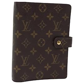 Louis Vuitton-LOUIS VUITTON Monogram Agenda MM Day Planner Cover R20105 LV Auth 76200-Monogram