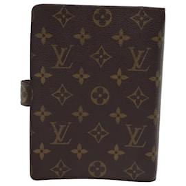 Louis Vuitton-LOUIS VUITTON Monogram Agenda MM Day Planner Cover R20105 Auth LV 76200-Monogramme
