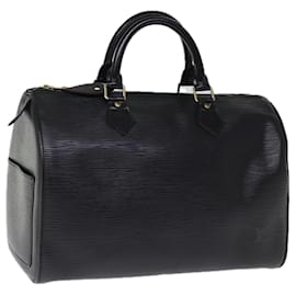 Louis Vuitton-Louis Vuitton Epi Speedy 30 Bolso De Mano Noir Negro M43002 LV Auth 75933-Negro