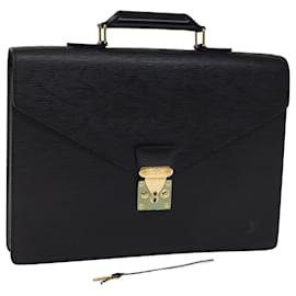 Louis Vuitton-LOUIS VUITTON Epi Servilleta Conseiller Maletín Negro M54422 LV Auth 76713-Negro