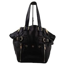 Saint Laurent-Leather Handbag-Black