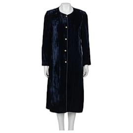 Chanel-Chanel Velvet Vintage Midi Dress-Black,Blue