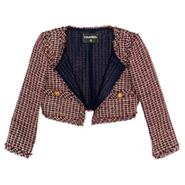 Chanel-Chanel & Karl Lagerfeld 11C runway 2011 cruise Tweed Cropped Plaid Jacket-Multiple colors
