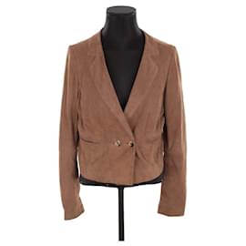 Eric Bompard Lederjacke Braun