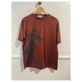 Hermès-HERMES  T-shirts T.International XL Cotton-Brown