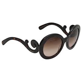 Prada-Black Prada Baroque Round Swirl Sunglasses-Black