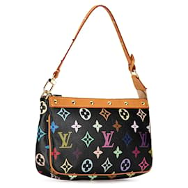 Louis Vuitton-Bolsa de ombro preta Louis Vuitton Monogram Multicolore Pochette Accessoires-Preto