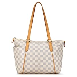 Louis Vuitton-Bolsa Louis Vuitton Damier Azur totalmente PM branca-Branco