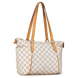 Louis Vuitton-Bolsa Louis Vuitton Damier Azur totalmente PM branca-Branco