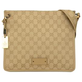 Gucci-Tan Gucci GG Canvas Crossbody-Camel