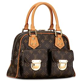 Louis Vuitton-Bolso marrón Louis Vuitton Monogram Manhattan PM-Castaño