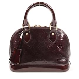 Louis Vuitton-Louis Vuitton Vernis Alma BB Sac à main en Amarante M91678-Bordeaux