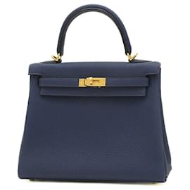 Hermès-Hermès Kelly 25-Bleu Marine