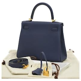 Hermès-Hermès Kelly 25-Bleu Marine