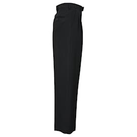 Céline-Celine Double-Pleated Margaret Pants in Black Wool-Black