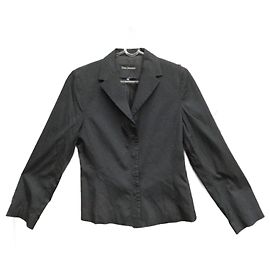 Tara Jarmon Black Jacket Viscose Lycra Size 42 Black