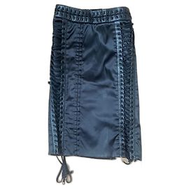 Dolce & Gabbana Corset Style Skirt Black Acetate Black