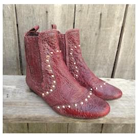 Zadig & Voltaire-Ankle Boots-Dark red