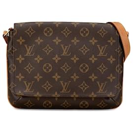 Louis Vuitton-Louis Vuitton Brown Monogramm Musette Tango Short Strap-Braun