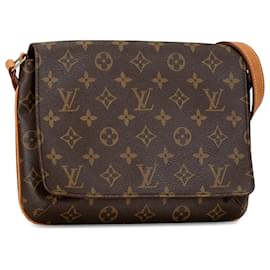 Louis Vuitton-Louis Vuitton Brown Monogramm Musette Tango Short Strap-Braun