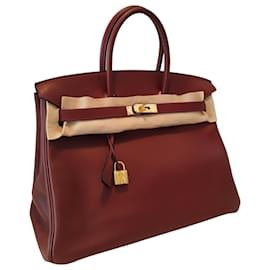 Hermès-Hermes Bikin 35 bag in burgundy red swift leather - red H-Dark red