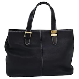 Autre Marque-Burberrys Hand Bag Leather Black Auth yk12762-Black