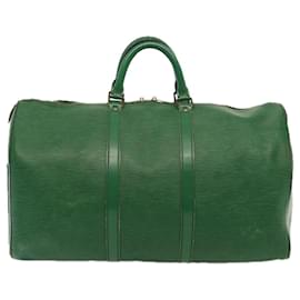 Louis Vuitton-Louis Vuitton Epi Keepall 50 Boston Bag Green M42964 LV Auth 76865-Green