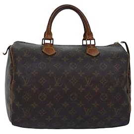 Louis Vuitton-Louis Vuitton Monogram Speedy 30 Bolso de mano M41526 LV Auth 76057-Monograma