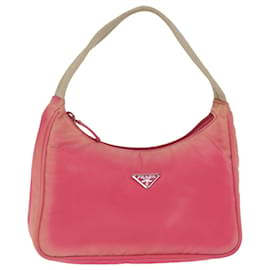 Prada-PRADA Hand Bag Nylon Pink Auth 77341-Pink