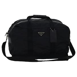 Prada-PRADA Boston Bag Nylon 2way Black Auth 76660-Black