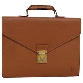 Louis Vuitton-LOUIS VUITTON Epi Serviette Conseiller Briefcase Brown M54423 LV Auth 77227-Brown