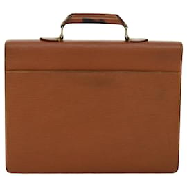 Louis Vuitton-LOUIS VUITTON Epi Serviette Conseiller Briefcase Brown M54423 LV Auth 77227-Brown