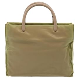 Prada-PRADA Hand Bag Nylon Khaki Auth 76734-Khaki