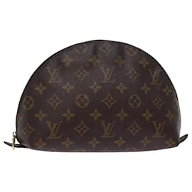 Louis Vuitton-LOUIS VUITTON Monogram Trousse Demi Ronde Pochette Cosmétique M47520 Auth LV 76931-Monogramme