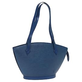 Louis Vuitton-LOUIS VUITTON Epi Saint Jacques Poignees Long Hand Bag Blue M52265 auth 77186-Blue