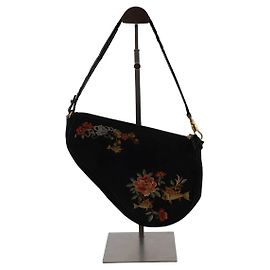Dior Vintage Classic Mini Saddle Bag Black