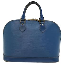 Louis Vuitton-LOUIS VUITTON Epi Alma Handtasche Toledo Blau M52145 LV Auth 76959-Blau