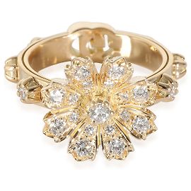 Bague Gucci Flora avec diamants 18K or jaune 0.63 ctw Autre