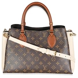 Louis Vuitton-Louis Vuitton Cremefarbenes Monogram Canvas Vendome MM -Braun,Weiß