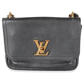 Louis Vuitton-Louis Vuitton Black Taurillon Lockme Chain PM-Black