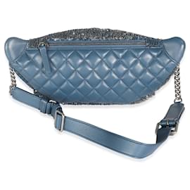 Chanel-Chanel Blue Pink Sequin Coco Cuba Waist Belt Bag-Pink,Blue
