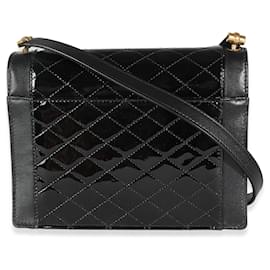 Saint Laurent-Saint Laurent Black Patent calf leather Mini Gaby Satchel-Black