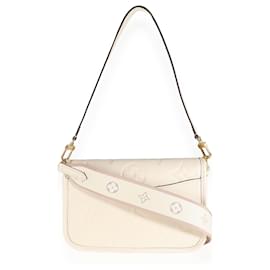 Louis Vuitton-Louis Vuitton Crème Monogramme Géant Empreinte Diane-Blanc