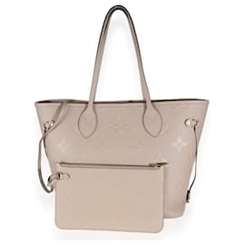 Louis Vuitton-Louis Vuitton Turtledove Monogram Empreinte Neverfull MM-Grey