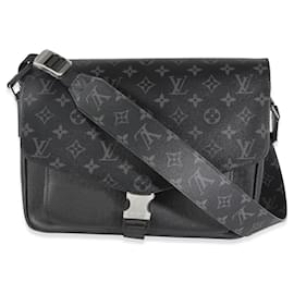 Louis Vuitton-Louis Vuitton Black Taigarama Monogram Eclipse Outdoor Flap Messenger-Black