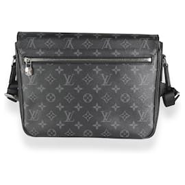 Louis Vuitton-Louis Vuitton Sac à rabat extérieur noir Taigarama monogramme Eclipse-Noir