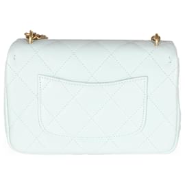 Chanel-Chanel 24P Blue Quilted Caviar Sweetheart Crush Mini Flap Bag-Blue