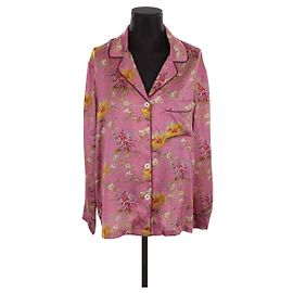 Camicia di seta rosa Lk Bennett L Rosa