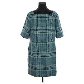 Lk Bennett Blue Wool Dress Size 46 Blue